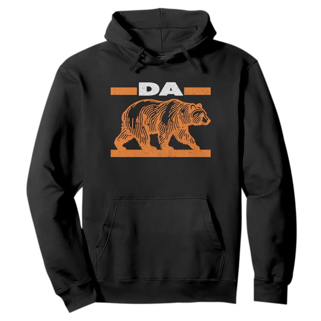 Bear Lover Hoodie Funny Wildlife Orange Bear Walking TS11 Black Print Your Wear