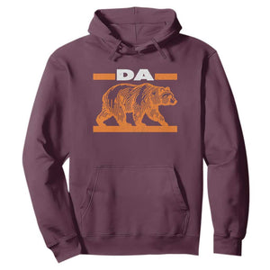 Bear Lover Hoodie Funny Wildlife Orange Bear Walking TS11 Maroon Print Your Wear