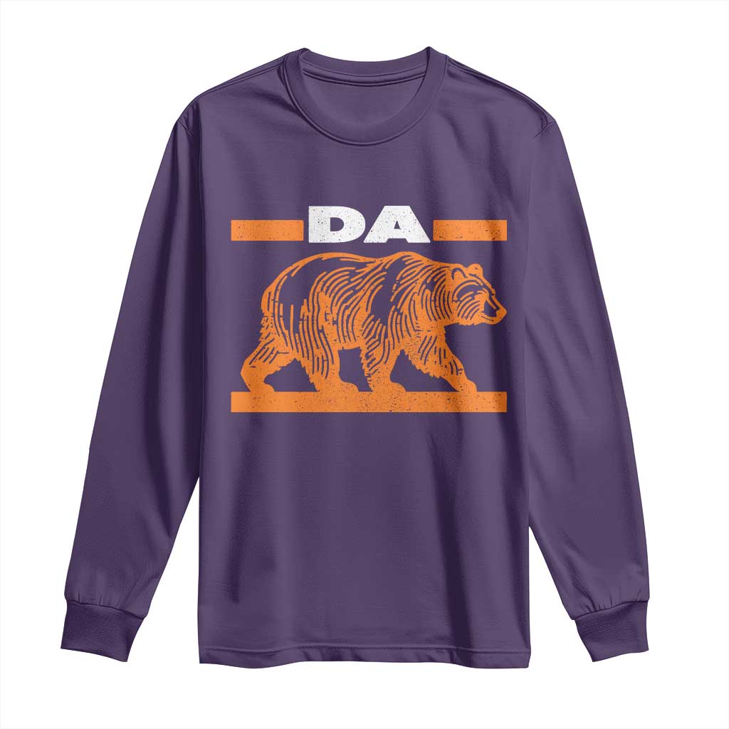 Bear Lover Long Sleeve Shirt Funny Wildlife Orange Bear Walking TS11 Purple Print Your Wear