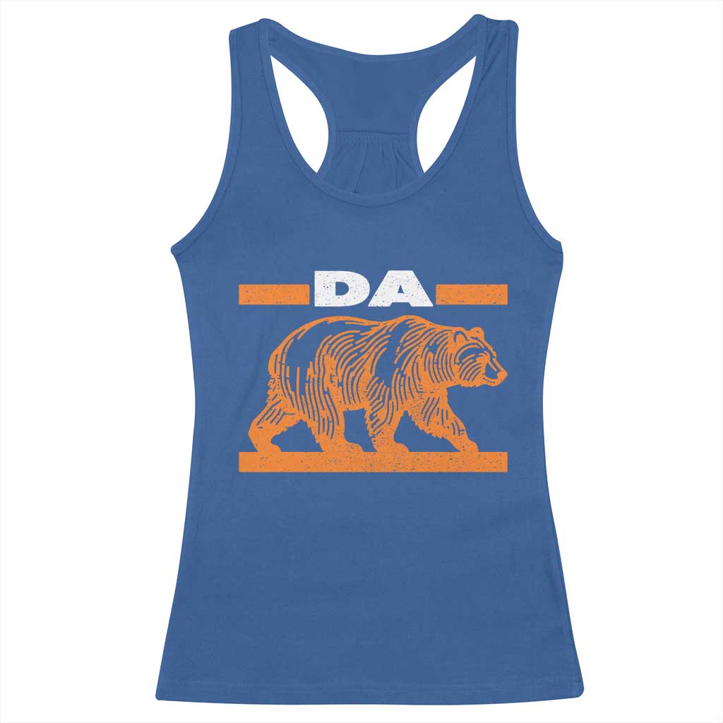 Bear Lover Racerback Tank Top Funny Wildlife Orange Bear Walking TS11 Royal Blue Print Your Wear