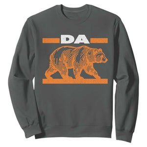 Bear Lover Sweatshirt Funny Wildlife Orange Bear Walking TS11 Dark Heather Print Your Wear