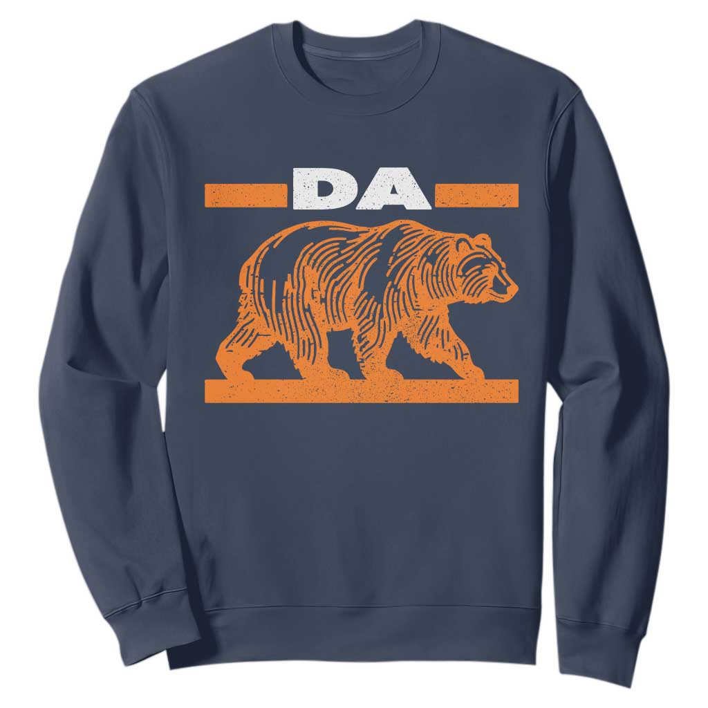 Bear Lover Sweatshirt Funny Wildlife Orange Bear Walking TS11 Navy Print Your Wear