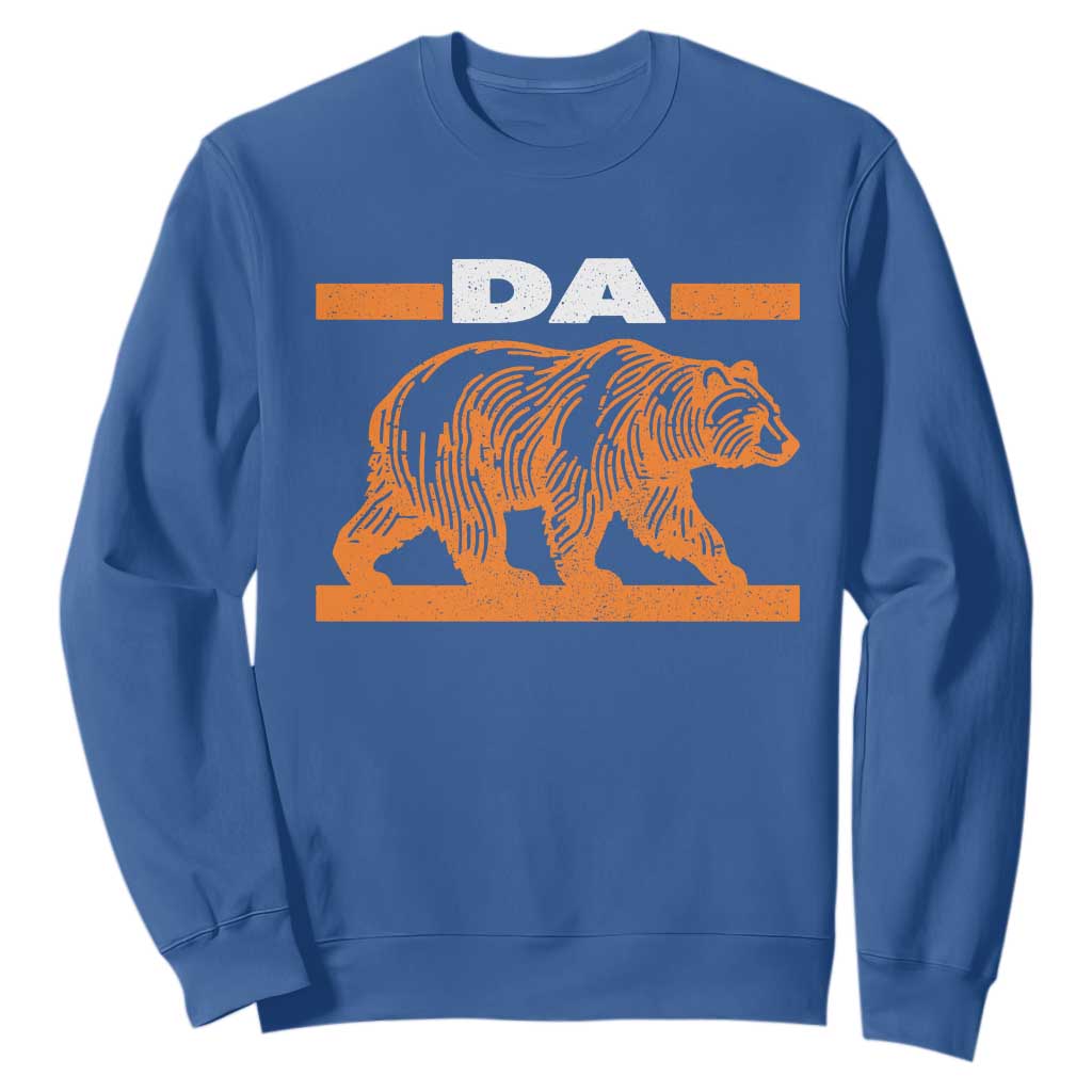 Bear Lover Sweatshirt Funny Wildlife Orange Bear Walking TS11 Royal Blue Print Your Wear