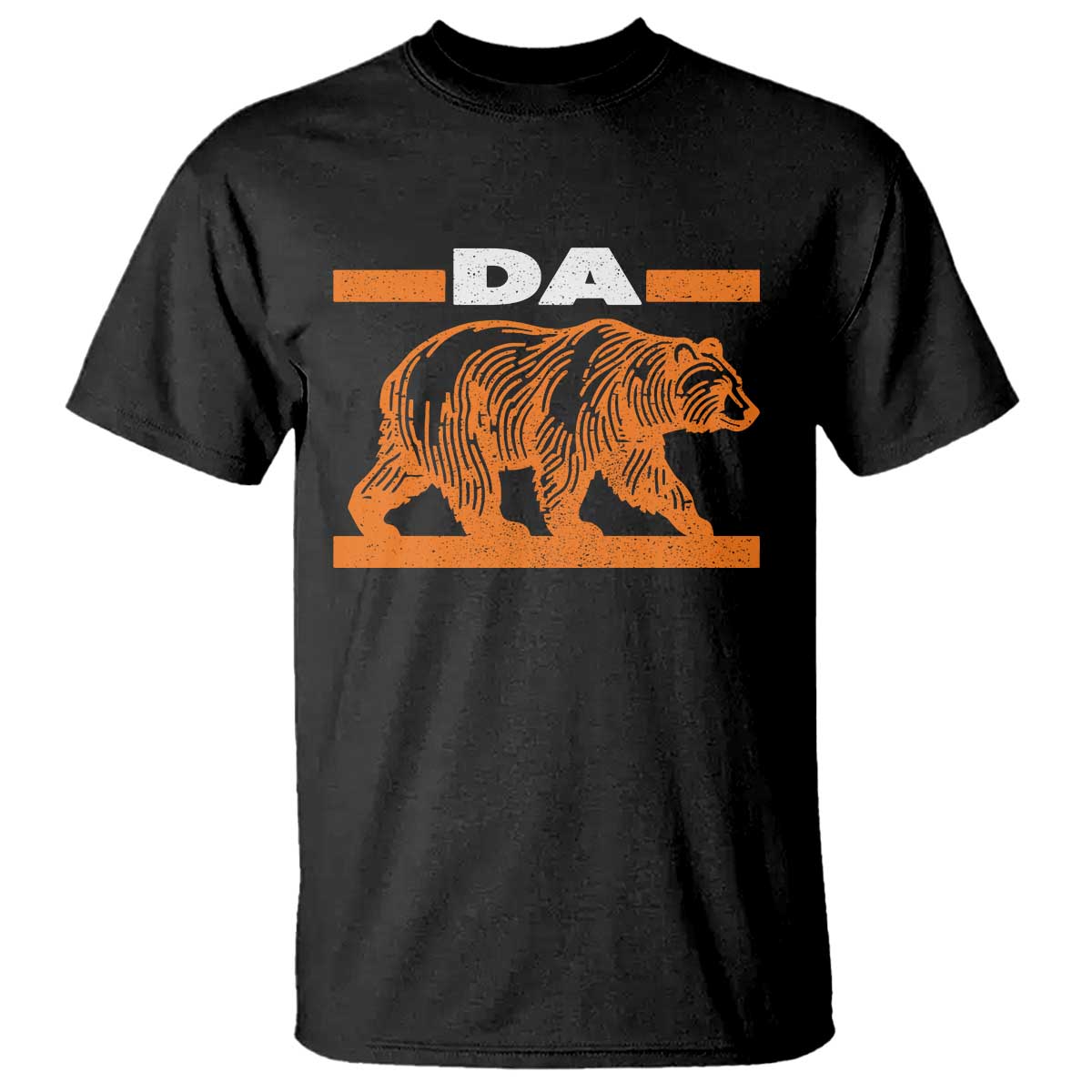 Bear Lover T Shirt Funny Wildlife Orange Bear Walking TS11 Black Print Your Wear