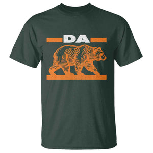 Bear Lover T Shirt Funny Wildlife Orange Bear Walking TS11 Dark Forest Green Print Your Wear