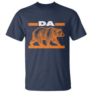 Bear Lover T Shirt Funny Wildlife Orange Bear Walking TS11 Navy Print Your Wear