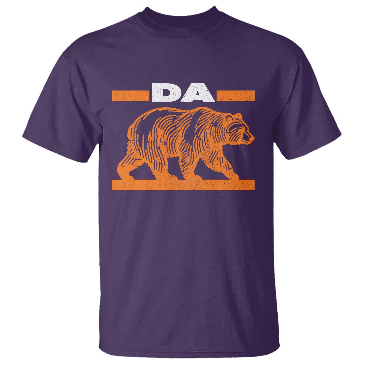 Bear Lover T Shirt Funny Wildlife Orange Bear Walking TS11 Purple Print Your Wear