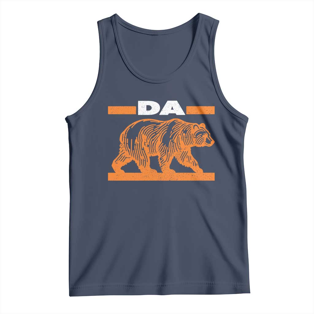 Bear Lover Tank Top Funny Wildlife Orange Bear Walking TS11 Navy Print Your Wear