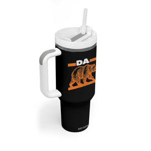 Bear Lover Tumbler With Handle Funny Wildlife Orange Bear Walking TS11 Print Your Wear