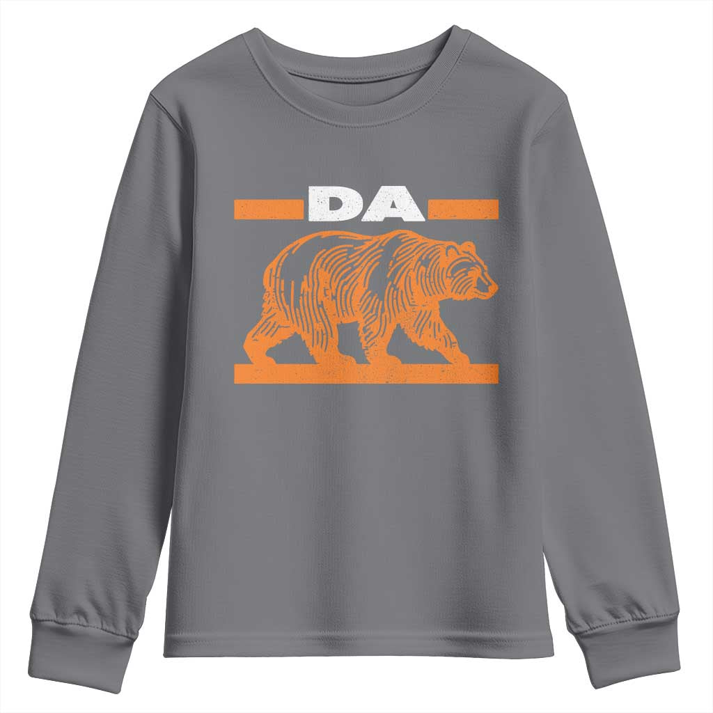 Bear Lover Youth Sweatshirt Funny Wildlife Orange Bear Walking TS11 Charcoal Print Your Wear