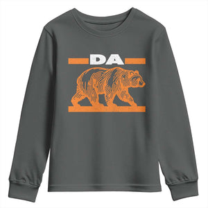 Bear Lover Youth Sweatshirt Funny Wildlife Orange Bear Walking TS11 Dark Heather Print Your Wear