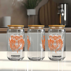 Wildlife Grizzly Bear Chicago Lover Glass Can TS11 Print Your Wear