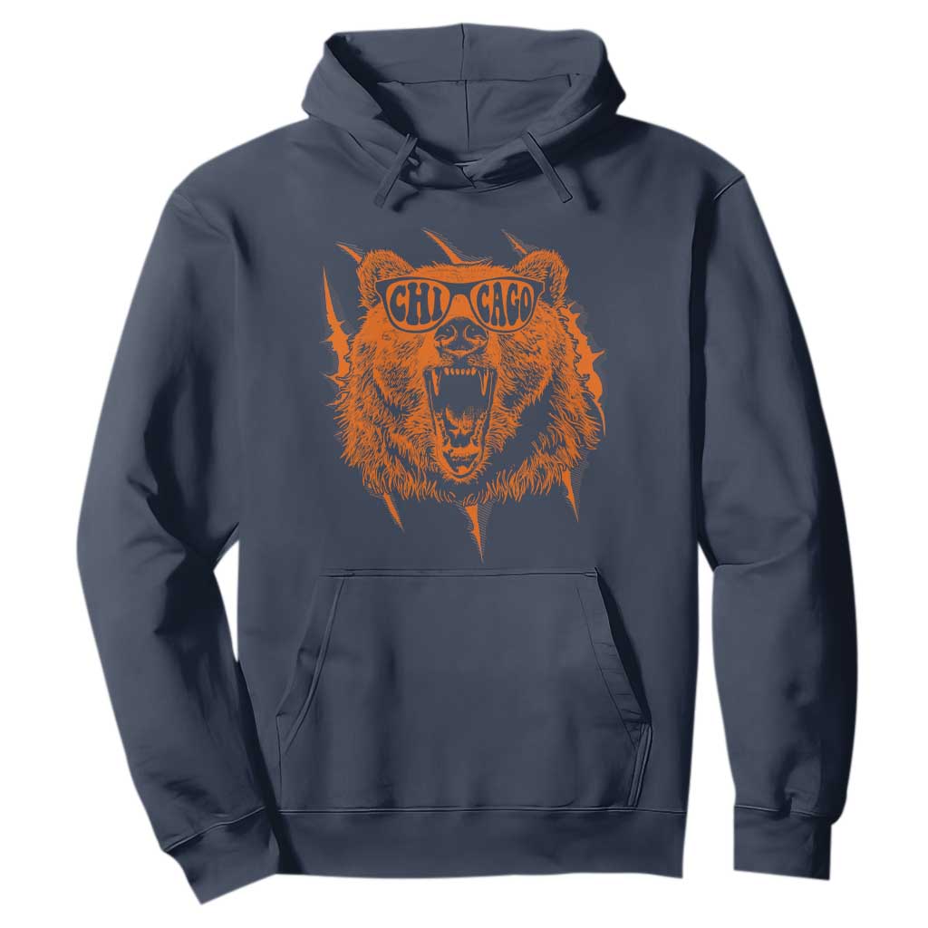 Wildlife Grizzly Bear Chicago Lover Hoodie TS11 Navy Print Your Wear
