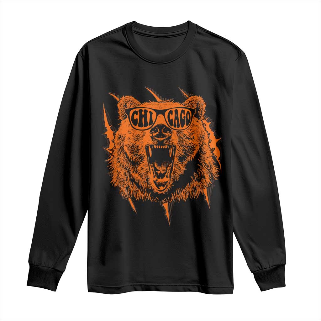 Wildlife Grizzly Bear Chicago Lover Long Sleeve Shirt TS11 Black Print Your Wear