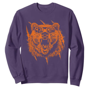 Wildlife Grizzly Bear Chicago Lover Sweatshirt TS11 Purple Print Your Wear