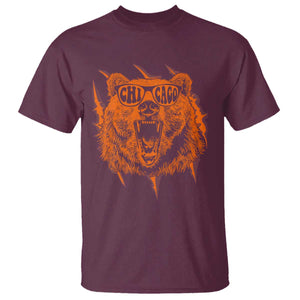 Wildlife Grizzly Bear Chicago Lover T Shirt TS11 Maroon Print Your Wear