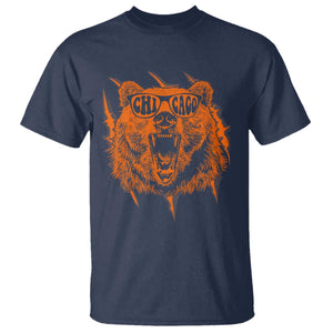 Wildlife Grizzly Bear Chicago Lover T Shirt TS11 Navy Print Your Wear