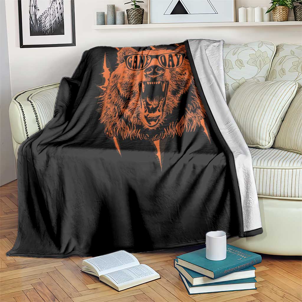 Funny Grizzly Bear Sport Fan Game Day Throw Blanket TS11 Print Your Wear