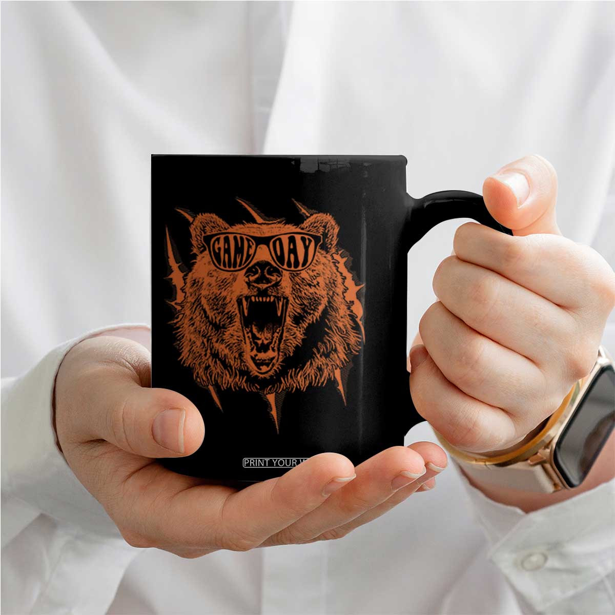 Funny Grizzly Bear Sport Fan Game Day Coffee Mug TS11 Print Your Wear