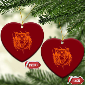 Funny Grizzly Bear Sport Fan Game Day Ceramic Ornament TS11 Print Your Wear