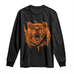 Funny Grizzly Bear Sport Fan Game Day Long Sleeve Shirt TS11 Black Print Your Wear