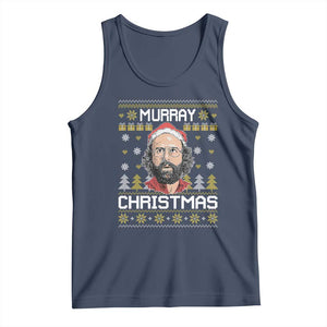 Funny Murray Christmas Tank Top Stranger Xmas Things Holiday Movie TS11 Navy Print Your Wear