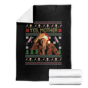 Ed Gein Christmas Throw Blanket Funny Yes Mother Xmas Serial Killer TS11 Black Print Your Wear