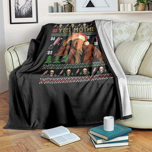 Ed Gein Christmas Throw Blanket Funny Yes Mother Xmas Serial Killer TS11 Print Your Wear