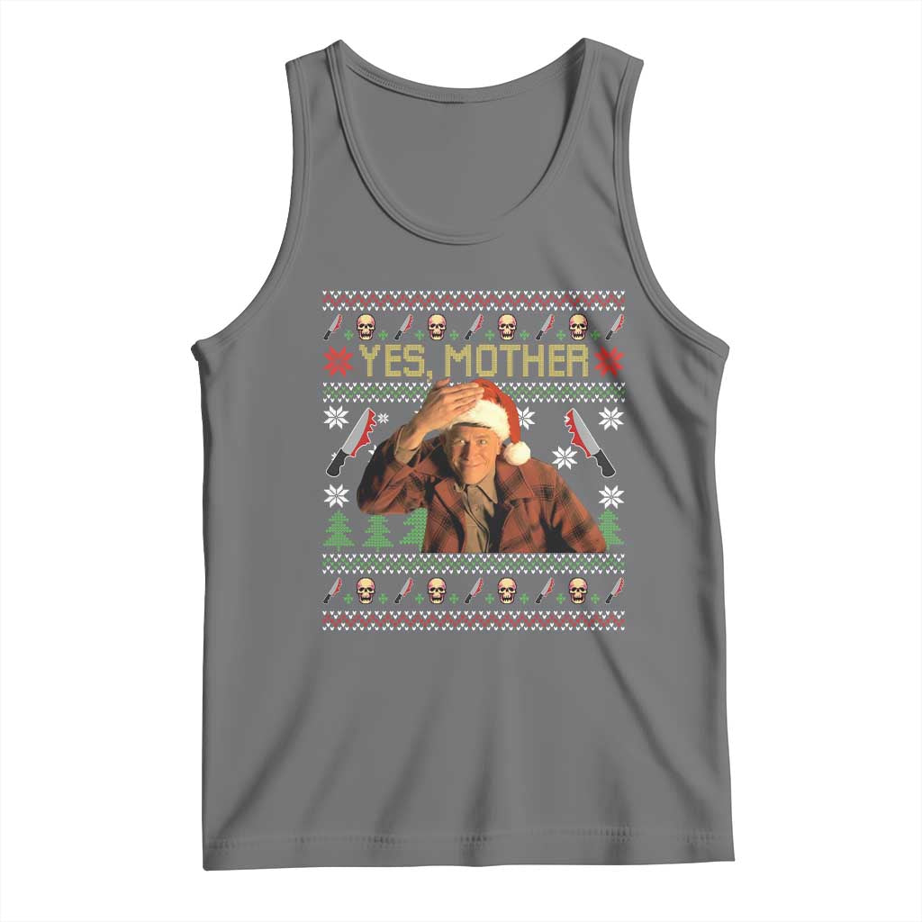 Ed Gein Christmas Tank Top Funny Yes Mother Xmas Serial Killer TS11 Black Heather Print Your Wear