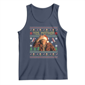 Ed Gein Christmas Tank Top Funny Yes Mother Xmas Serial Killer TS11 Navy Print Your Wear