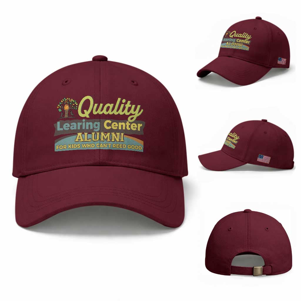 Funny Minnesota Learing Center Alumni For Kids Who Cant Reed Good Baseball Cap TS11 Baseball Cap Universal Fit Maroon Print Your Wear