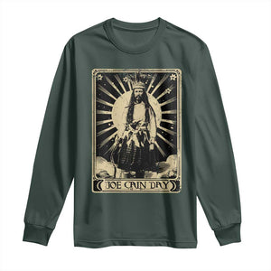 Funny Joe Cain Mardi Gras Long Sleeve Shirt Vintage Tarot Card TS11 Dark Forest Green Print Your Wear