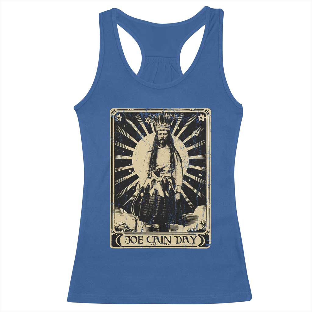 Funny Joe Cain Mardi Gras Racerback Tank Top Vintage Tarot Card TS11 Royal Blue Print Your Wear
