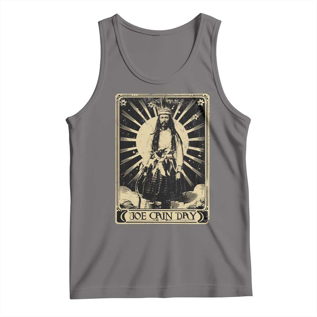 Funny Joe Cain Mardi Gras Tank Top Vintage Tarot Card TS11 Deep Heather Print Your Wear