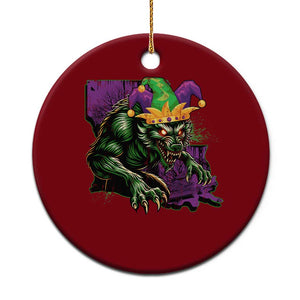 Funny Mardi Gras Rougarou Ceramic Ornament Cryptids Of Louisiana Jester Hat TS11 1pc Red Print Your Wear