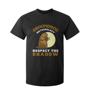 Funny Groundhog Day T Shirt For Kid Groundhog Meteorology Respect The Shadow TS11 Black Print Your Wear