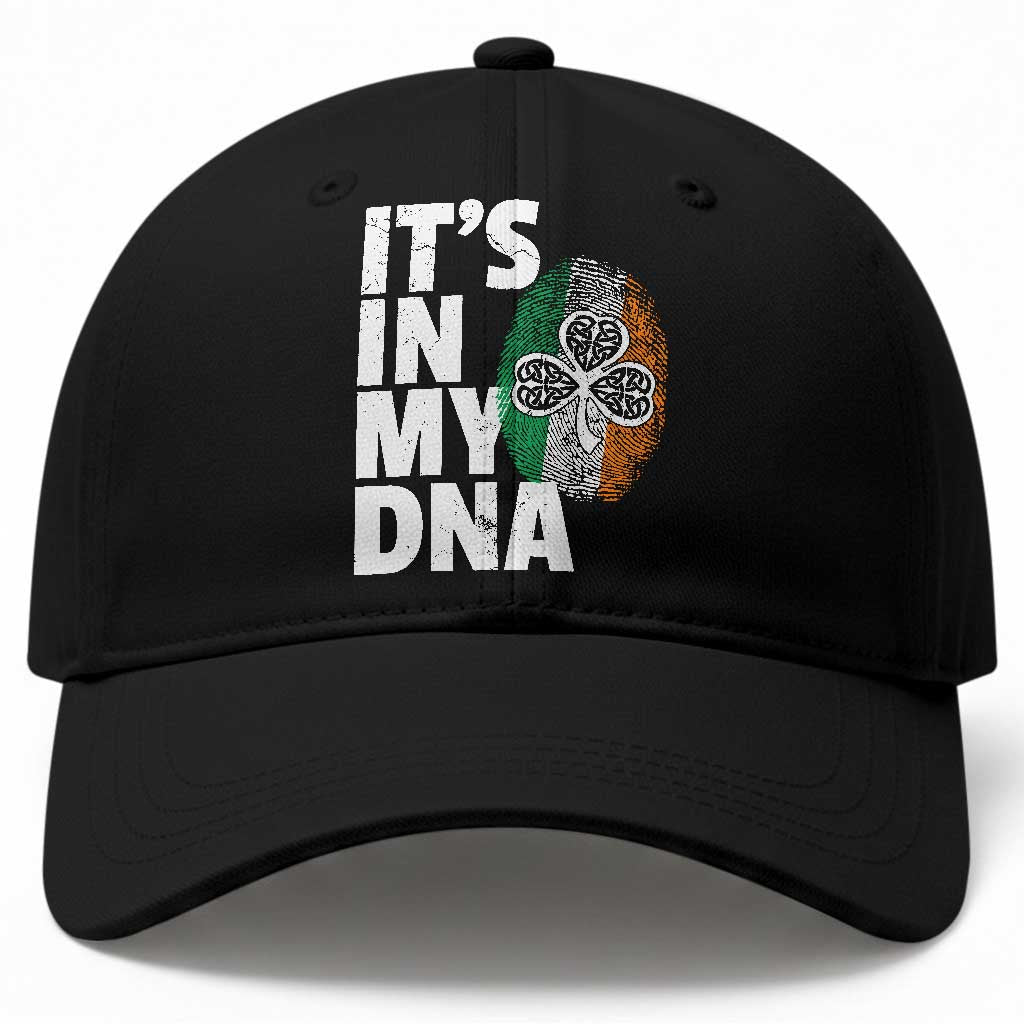 Funny Irish It's In My DNA Baseball Cap Ireland Fingerprint Flag TS11 Print Your Wear