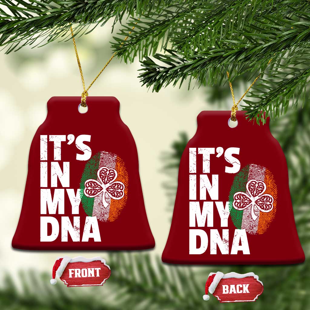 Funny Irish It's In My DNA Ceramic Ornament Ireland Fingerprint Flag TS11 Print Your Wear
