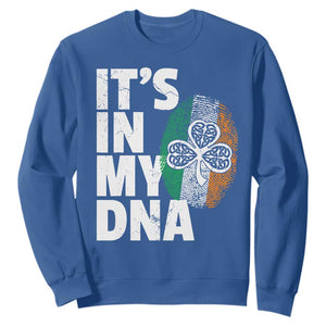Funny Irish It's In My DNA Sweatshirt Ireland Fingerprint Flag TS11 Royal Blue Print Your Wear