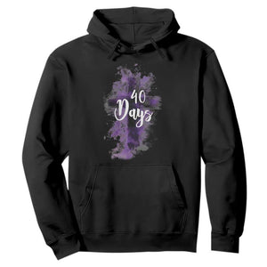40 Days Christian Religious Hoodie Ash Wednesday Ashes Cross TS11 Black Print Your Wear