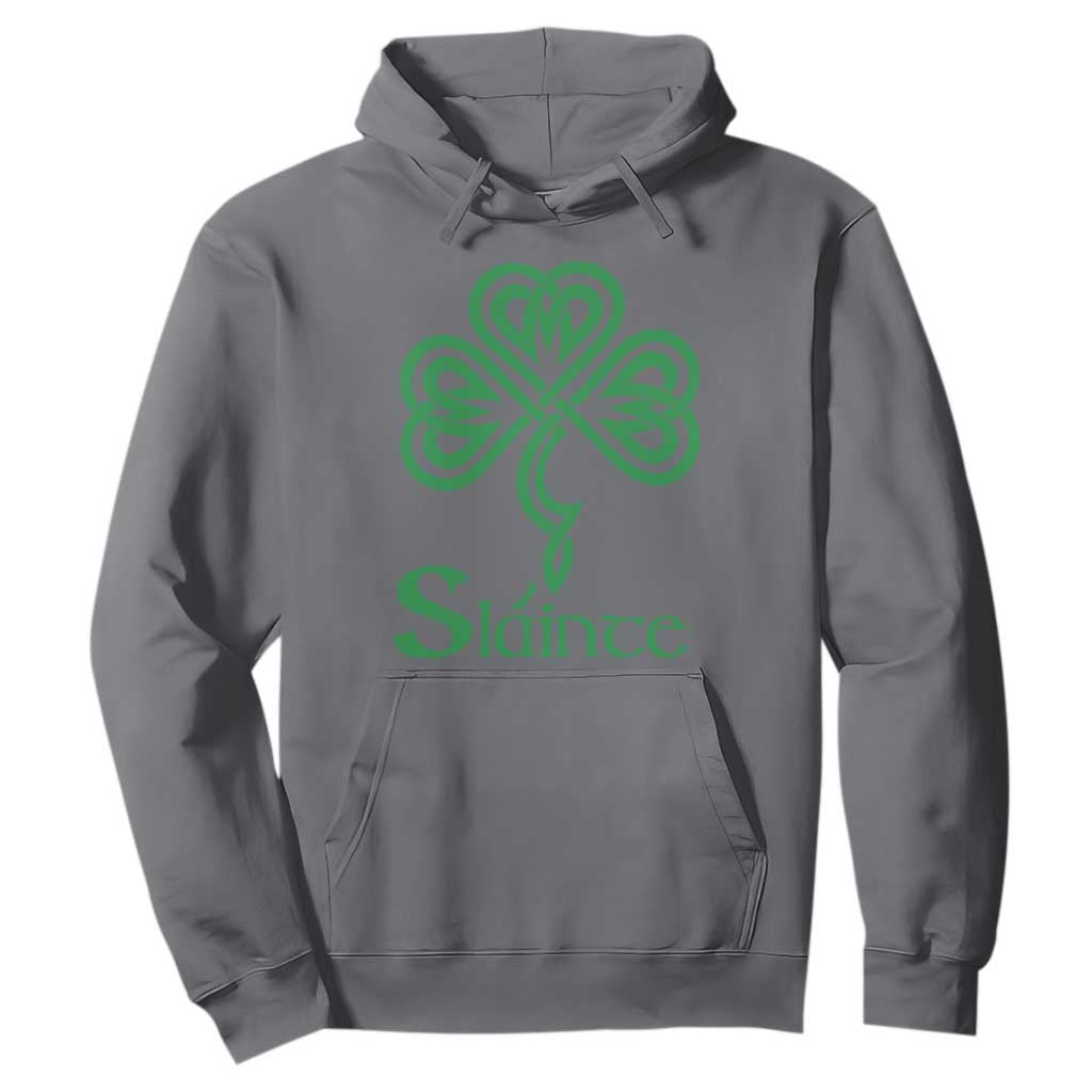 Funny Irish Beer Drinking St Patrick's Day Slainte Hoodie Celtic Shamrock TS11 Charcoal Print Your Wear