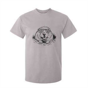 Funny Groundhog Face Woodchuck Sunglassess T Shirt For Kid TS11 Ice Gray Print Your Wear