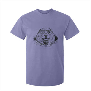 Funny Groundhog Face Woodchuck Sunglassess T Shirt For Kid TS11 Violet Print Your Wear