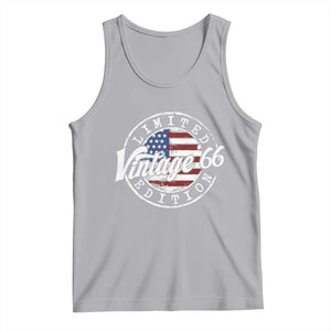 Funny 60th Birthday Tank Top Vintage 1966 Stamp 60 Years Old American Flag TS11 Athletic Heather Print Your Wear