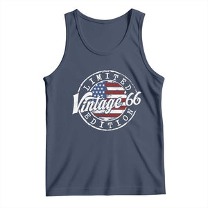 Funny 60th Birthday Tank Top Vintage 1966 Stamp 60 Years Old American Flag TS11 Navy Print Your Wear