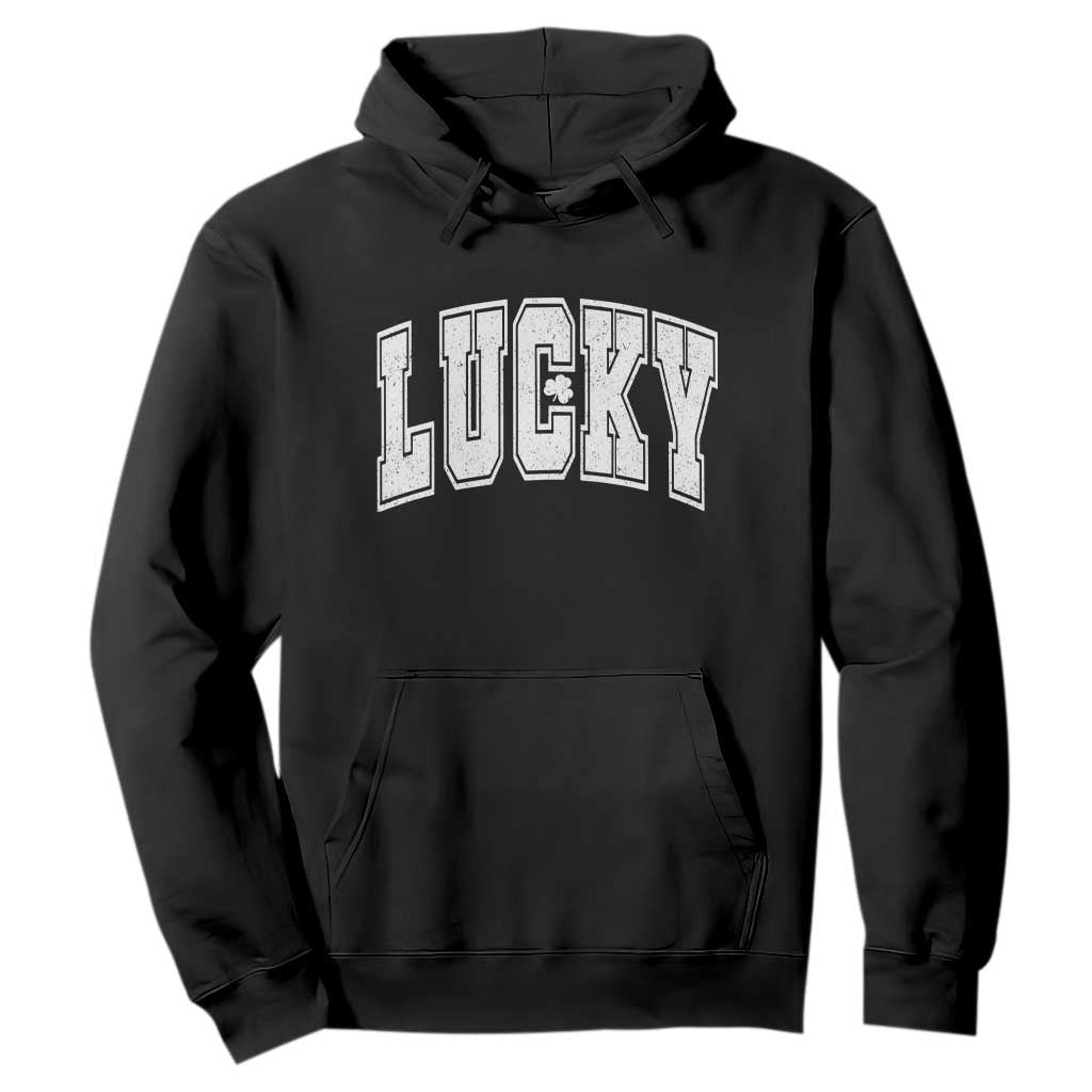 Vintage Lucky Shamrock Clover St Patricks Day Hoodie TS11 Black Print Your Wear