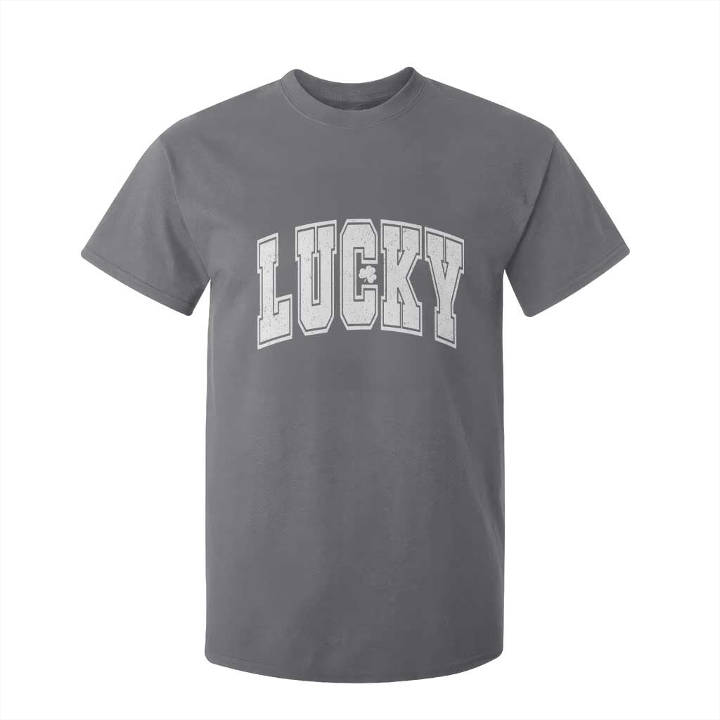 Vintage Lucky Shamrock Clover St Patricks Day T Shirt For Kid TS11 Charcoal Print Your Wear