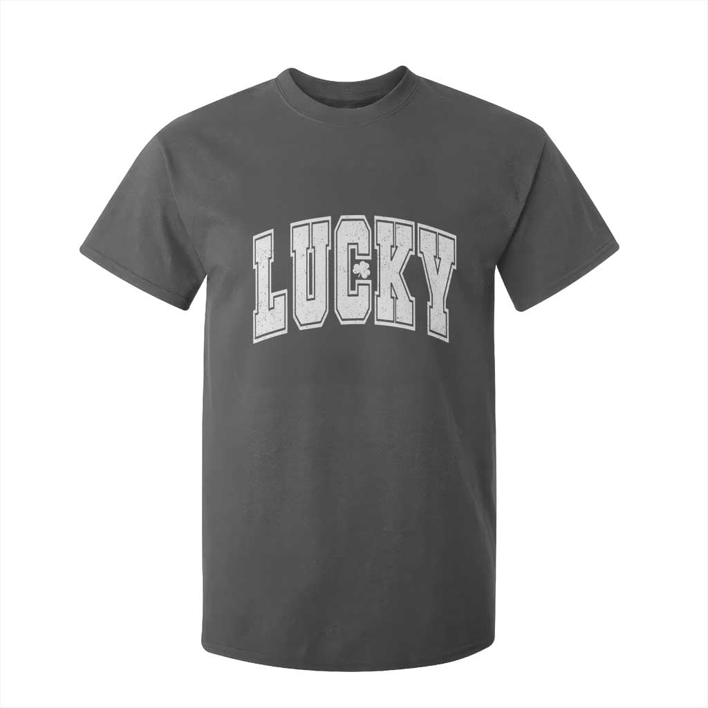 Vintage Lucky Shamrock Clover St Patricks Day T Shirt For Kid TS11 Dark Heather Print Your Wear