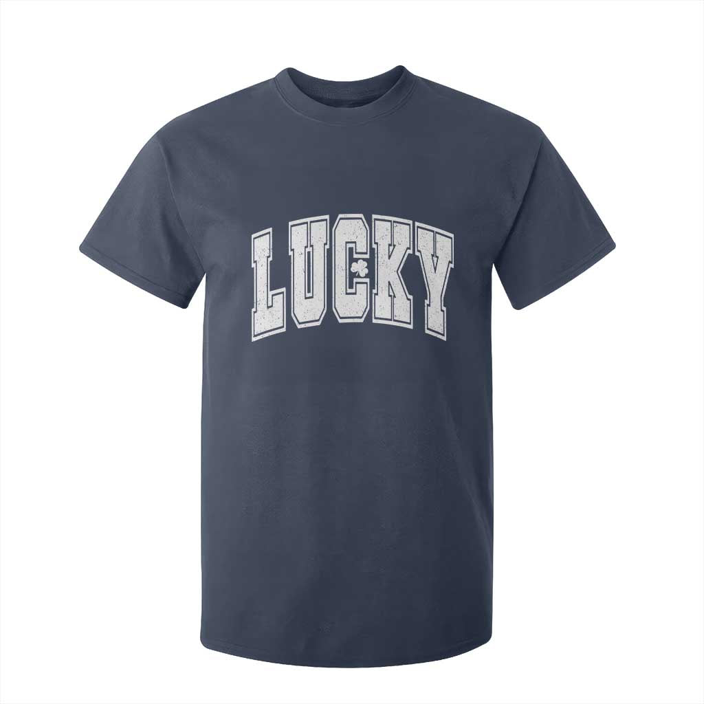 Vintage Lucky Shamrock Clover St Patricks Day T Shirt For Kid TS11 Navy Print Your Wear