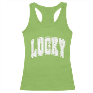 Vintage Lucky Shamrock Clover St Patricks Day Racerback Tank Top TS11 Lime Print Your Wear